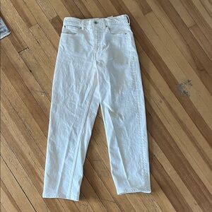 Everlane Way High 2.0 white jeans, size 27